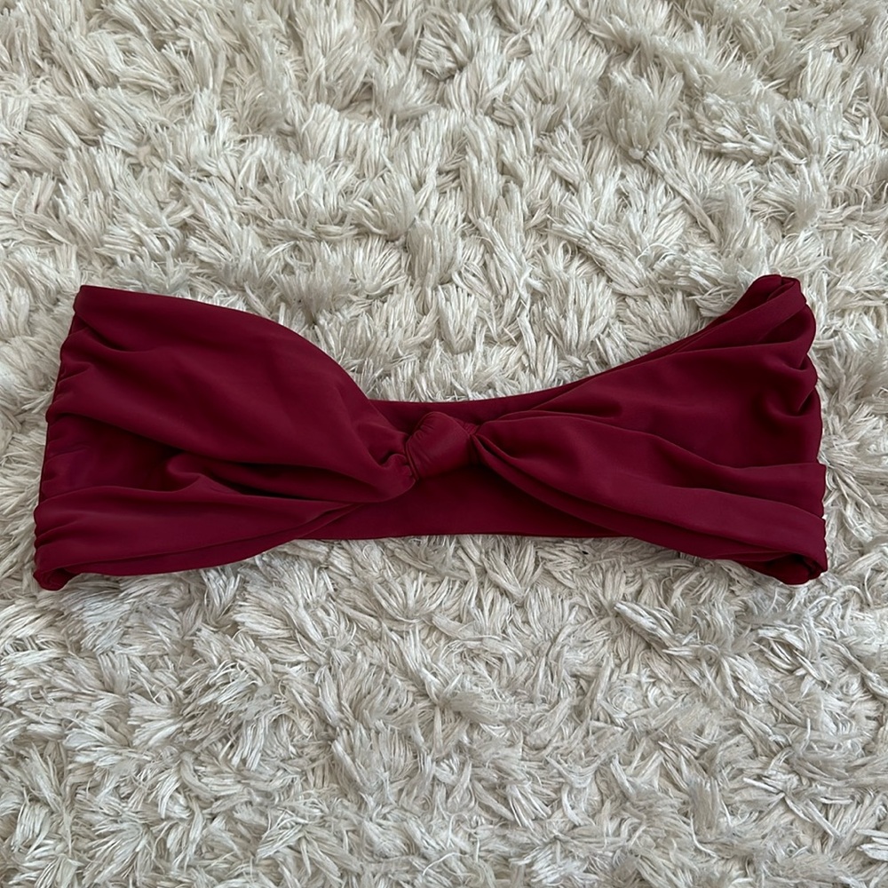 Mikoh bandeau tie knot bikini top